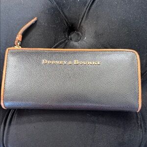 Dooney & Bourke Black and Brown Leather Women's Wallet
